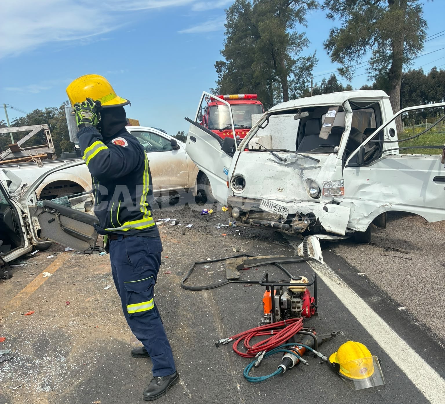 Comunicado de Jefatura confirmó que accidente múltiple en Ruta 2 fue por alcance.