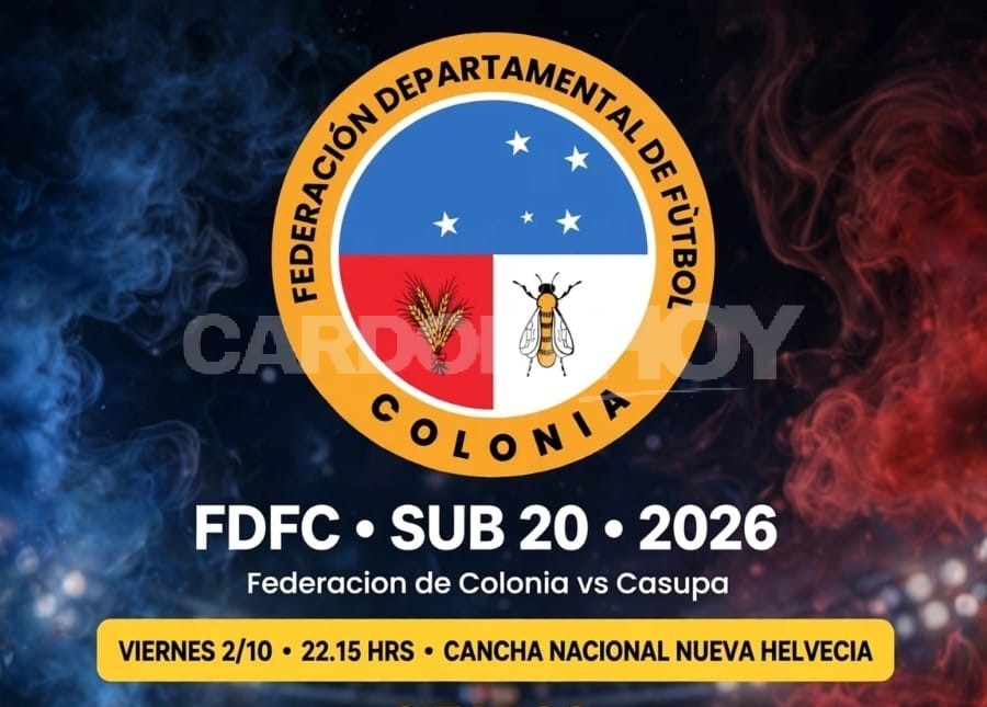 Sub 20 de Colonia juega hoy con 4 cardonenses en el plantel.