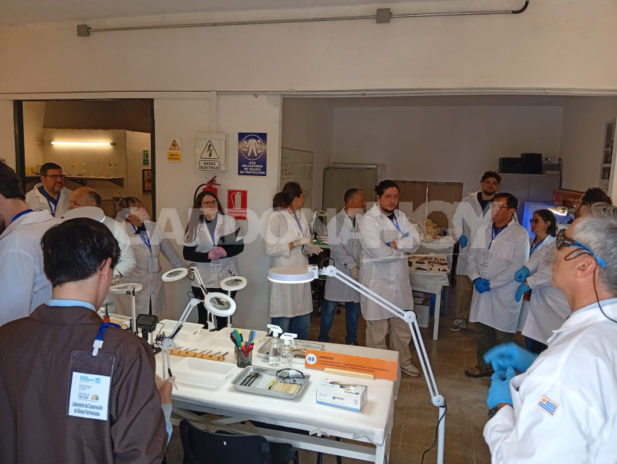 Capacitación en Colonia de la que participó Mariángeles Bugani aportó nuevas herramientas para preservar piezas arqueológicas de metal
