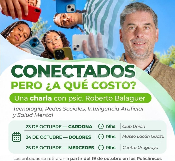 Cardona recibirá hoy una charla sobre redes sociales, inteligencia artificial y salud mental